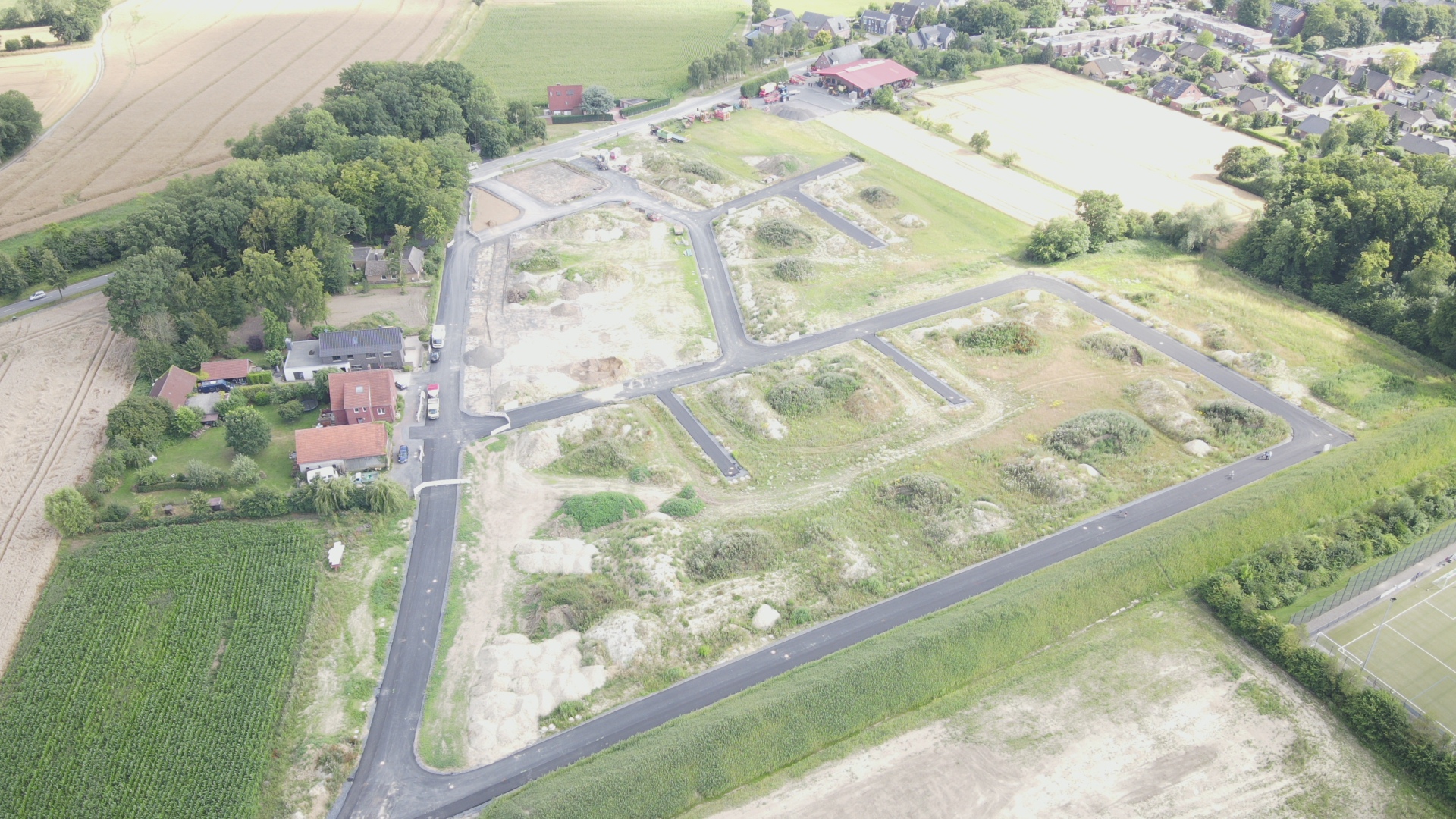 Luftaufnahme des Baugebiets Am Dornbusch in Amelsb�ren.